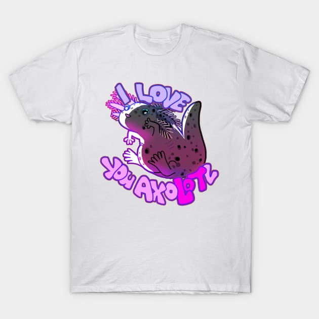 I LOVE YOU AXOLOTL thicc mud puppy t-shirt T-Shirt by Angsty-angst